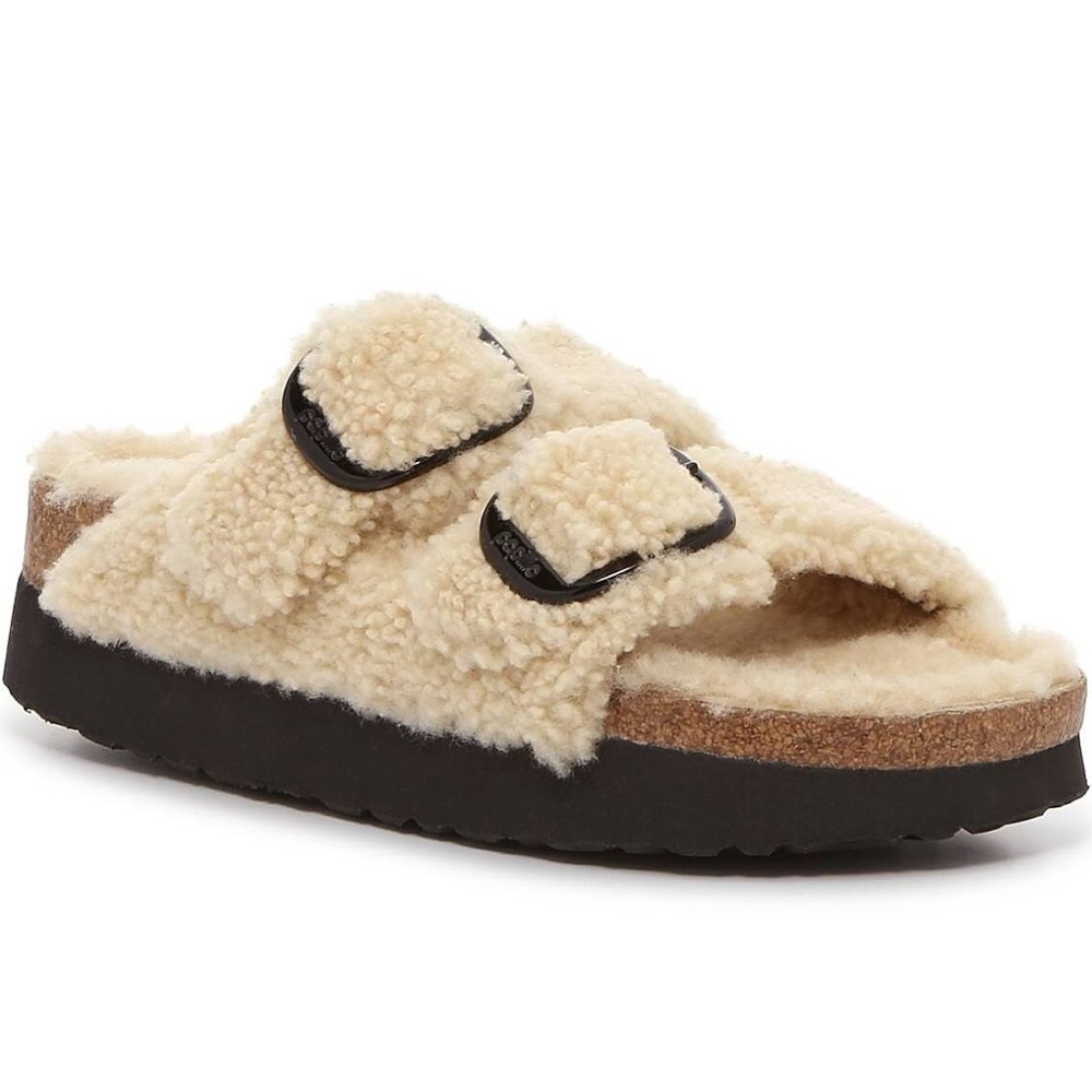 Papillio By Birkenstock Arizona Big Buckle Shearling Platform Sandal - Women's